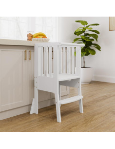 Escalera Plegable Montessori Storkcraft - Madera Sólida Blanca 2