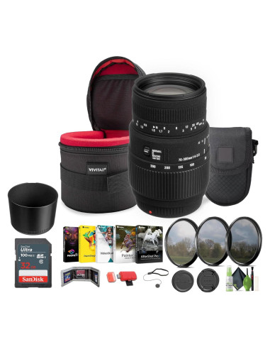 Lente Sigma 70-300mm f/4-5.6 DG Macro para Sony + Accesorios