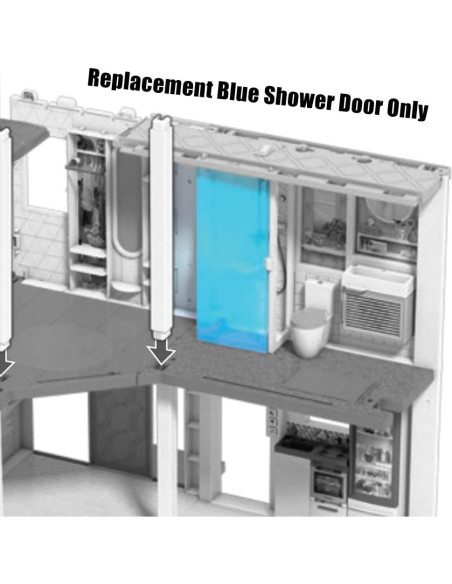 Puerta de Ducha Azul Repuesto Barbie Casa de Ensueño GRG93