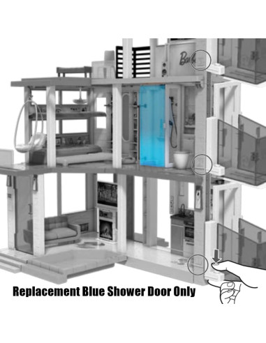 Puerta de Ducha Azul Repuesto Barbie Casa de Ensueño GRG93