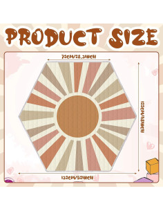 Alfombra de Juego Hexagonal Funtery para Bebés - Elemento Arcoíris 2