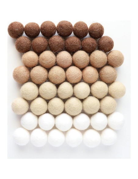 Conjunto de 60 Pompones de Fieltro Marrón 2.5cm - Mini Fábrica de Fieltro Conjunto de 60 Pompones de Fieltro Marrón 2.5cm - Mini Fábrica de Fieltro