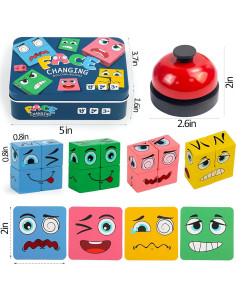 Juego de Cubo Mágico de Madera ChristmaxStore - Rompecabezas Educativo 2