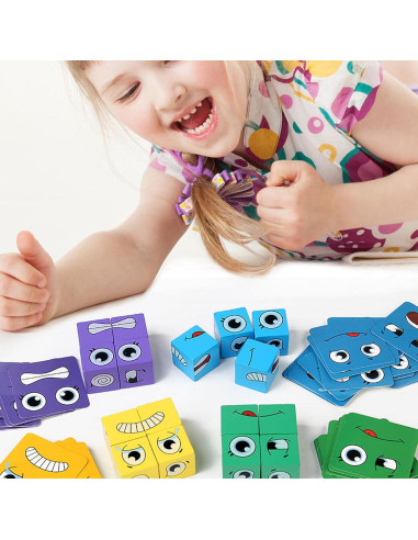 Juego de Cubo Mágico de Madera ChristmaxStore - Rompecabezas Educativo