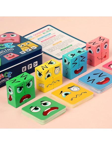 Juego de Cubo Mágico de Madera ChristmaxStore - Rompecabezas Educativo