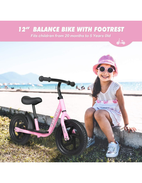 Bicicleta de Equilibrio Birtech Rosa 12 Pulgadas Ajustable