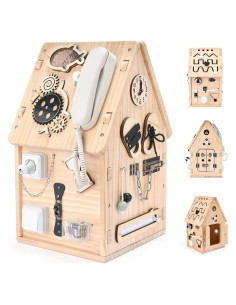 Casa Ocupada de Madera Montessori Potatomato - Juguete Educativo