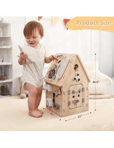 Casa Ocupada de Madera Montessori Potatomato - Juguete Educativo 2