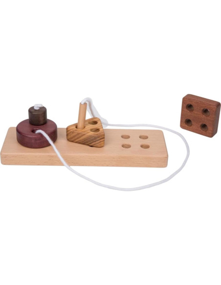 Juguete de Enhebrado de Madera Adena Montessori 22.9 cm Juguete de Enhebrado de Madera Adena Montessori 22.9 cm