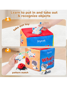 Caja Suave Misteriosa JoyCat con 10 Juguetes Sensoriales para Bebés 2
