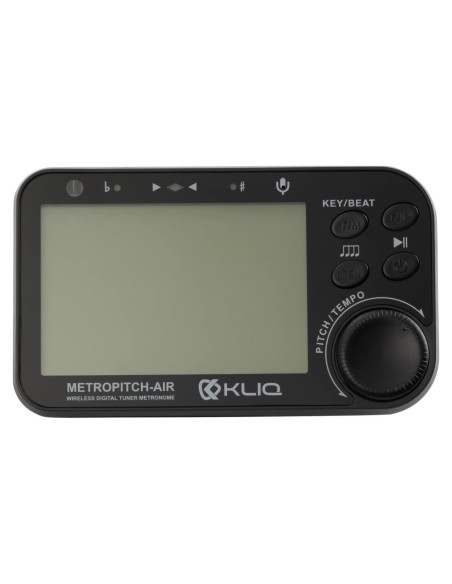 Afinador Metrónomo KLIQ MetroPitch-Air Negro - Para Guitarra, Bajo, Violín, Ukelele