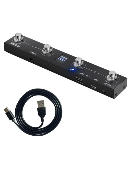 Controlador de Pedal MIDI Inalámbrico Chocolate Plus 4 Botones