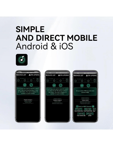 Controlador de Pedal MIDI Inalámbrico Chocolate Plus 4 Botones