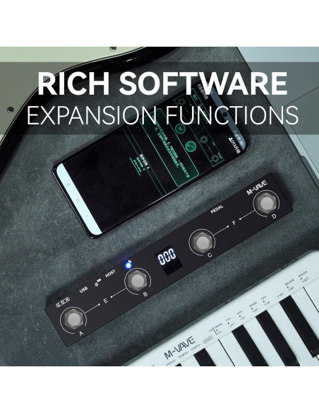 Controlador de Pedal MIDI Inalámbrico Chocolate Plus 4 Botones