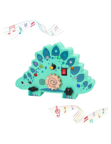 Tablero Ocupado Montessori Verde para Niños 3+ con Luces LED