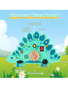 Tablero Ocupado Montessori Verde para Niños 3+ con Luces LED 2