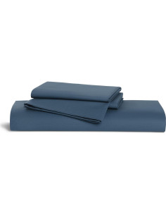 Juego de Sábanas Brooklinen Percale 4 Piezas 100% Algodón Completo Azul 2