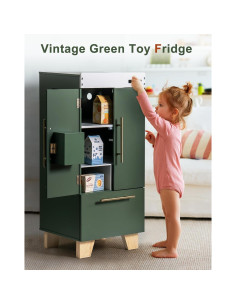 Juguete Nevera de Madera ROBOTIME Verde Vintage 35x15.5x77.5cm 2