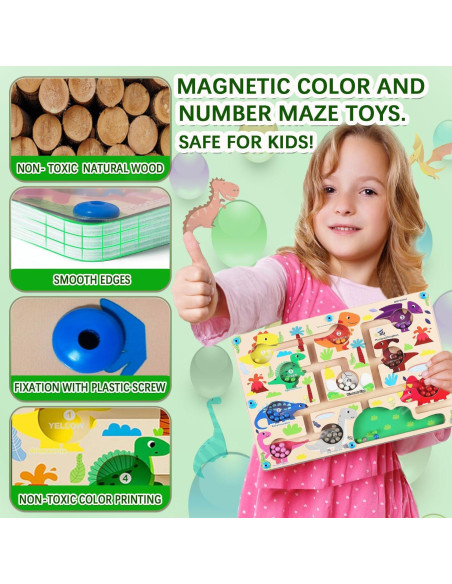 Laberinto Magnético de Madera JRD&BS WINL Dinosaurio 3-8 Años