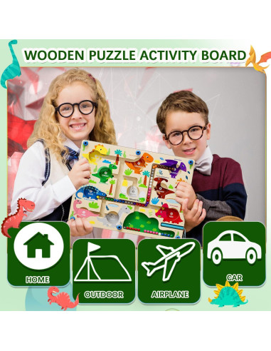 Laberinto Magnético de Madera JRD&BS WINL Dinosaurio 3-8 Años