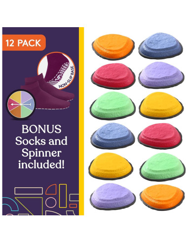 Piedras de Paso Suministros Especiales Multicolor 12 Piezas