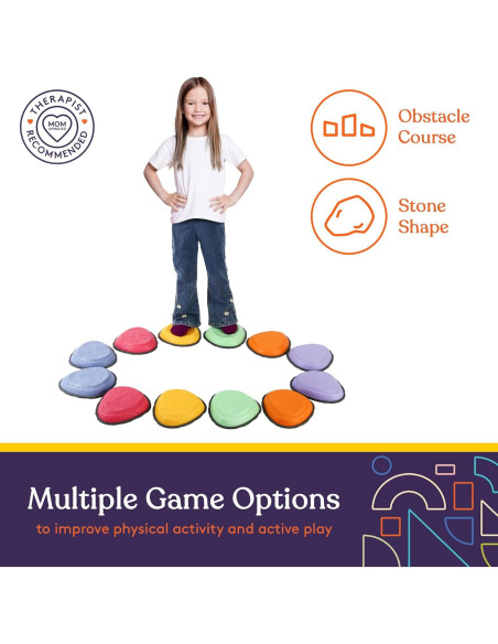 Piedras de Paso Suministros Especiales Multicolor 12 Piezas