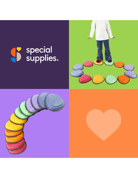 Piedras de Paso Suministros Especiales Multicolor 12 Piezas