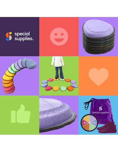 Piedras de Paso Suministros Especiales Multicolor 12 Piezas