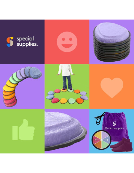 Piedras de Paso Suministros Especiales Multicolor 12 Piezas