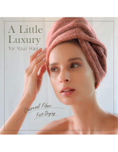 Toalla para el Cabello myHomeBody Turbante Secado Rápido Canela 2