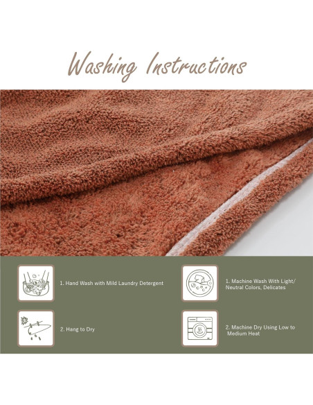 Toalla para el Cabello myHomeBody Turbante Secado Rápido Canela