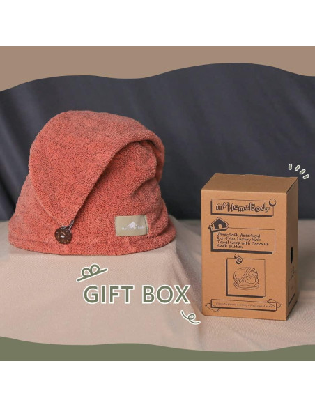 Toalla para el Cabello myHomeBody Turbante Secado Rápido Canela
