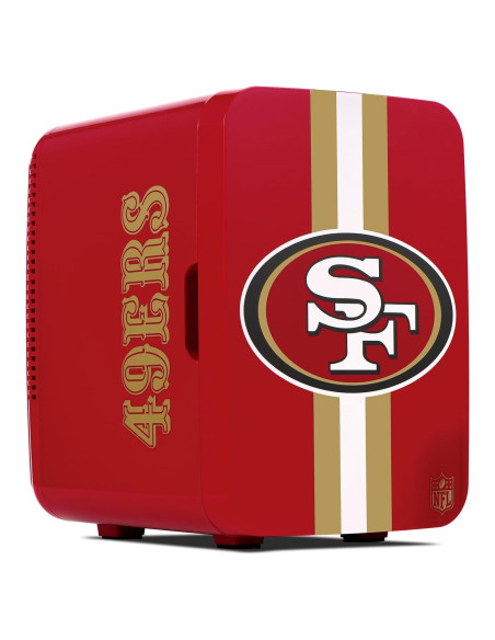 Mini Nevera Portátil Ukonic NFL 49ers 10L - Enfriador 12V/120V