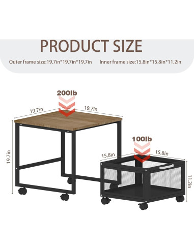 Soporte para Mini Nevera VCGGAIP con Ruedas y Almacenamiento 150L