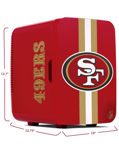 Mini Nevera Portátil Ukonic NFL 49ers 10L - Enfriador 12V/120V