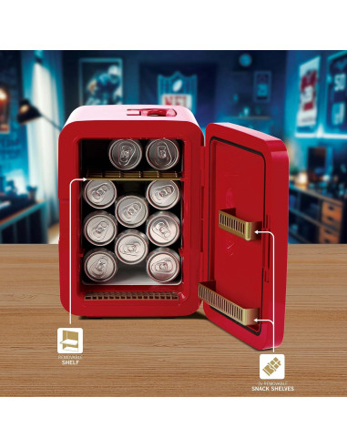 Mini Nevera Portátil Ukonic NFL 49ers 10L - Enfriador 12V/120V