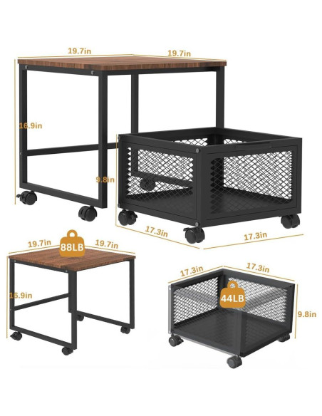 Soporte para Mini Nevera VCGGAIP con Ruedas y Almacenamiento 150L