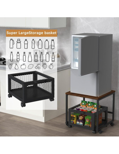 Soporte para Mini Nevera VCGGAIP con Ruedas y Almacenamiento 150L