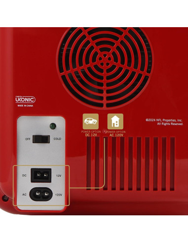 Mini Nevera Portátil Ukonic NFL 49ers 10L - Enfriador 12V/120V