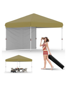 Tienda de Playa Pop Up DEXSO 3x3m Impermeable Caqui