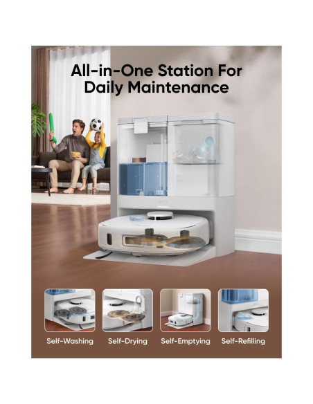 Robot Aspirador eufy X10 Pro Omni Blanco + Kit Reemplazo