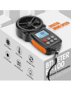 Anemómetro BTMETER BT-100 y Dron Quadricóptero 4K Plegable 2