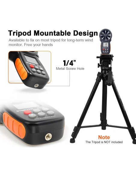 Anemómetro BTMETER BT-100 y Dron Quadricóptero 4K Plegable