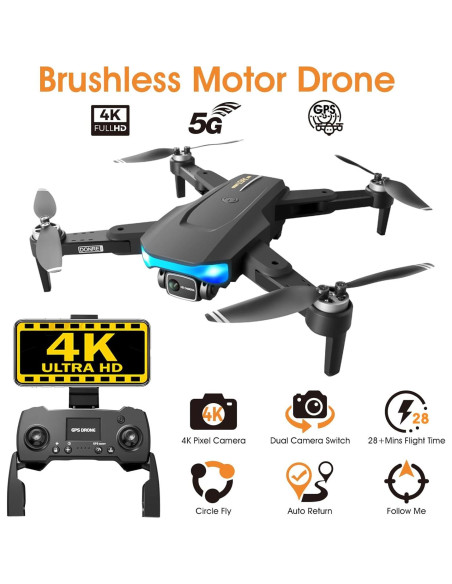 Anemómetro BTMETER BT-100 y Dron Quadricóptero 4K Plegable