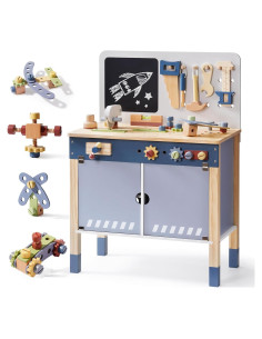 Banco de herramientas ROBOTIME para niños - Madera, 53x28x76cm