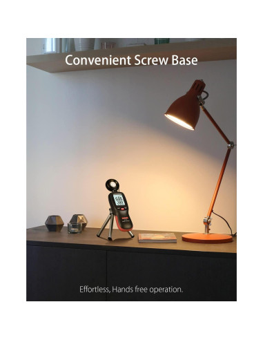 Medidor de Luz Digital Wintact WT81 con Termómetro - 200,000 Lux