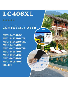 Cartuchos de tinta LC406XL Brother - Paquete de 4 (Negro, Cian, Magenta, Amarillo) 2