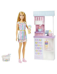 Juego de Heladería Barbie con Muñeca y Accesorios