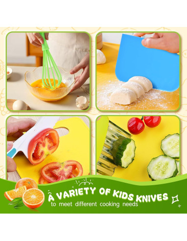 Juego de Cocina Montessori para Niños 17 Piezas - Utensilios Seguros