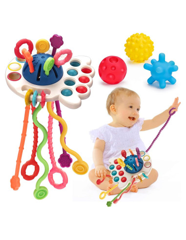 Juguetes Sensoriales Montessori Thremhoo para Bebés 0-18 Meses